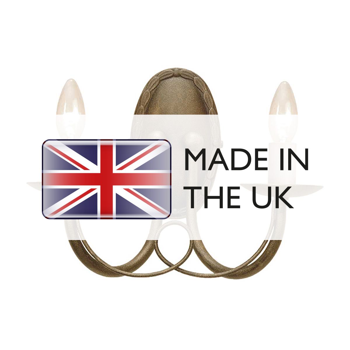 Minster 2 Light Wall Light - Black/Gold - Comet Lighting