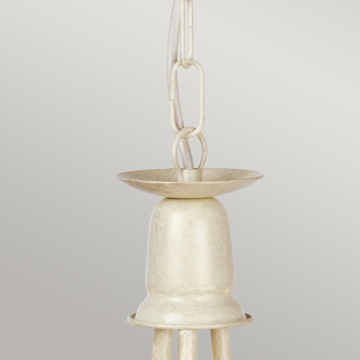 Minster 3 Light Chandelier - Ivory Gold - Comet Lighting