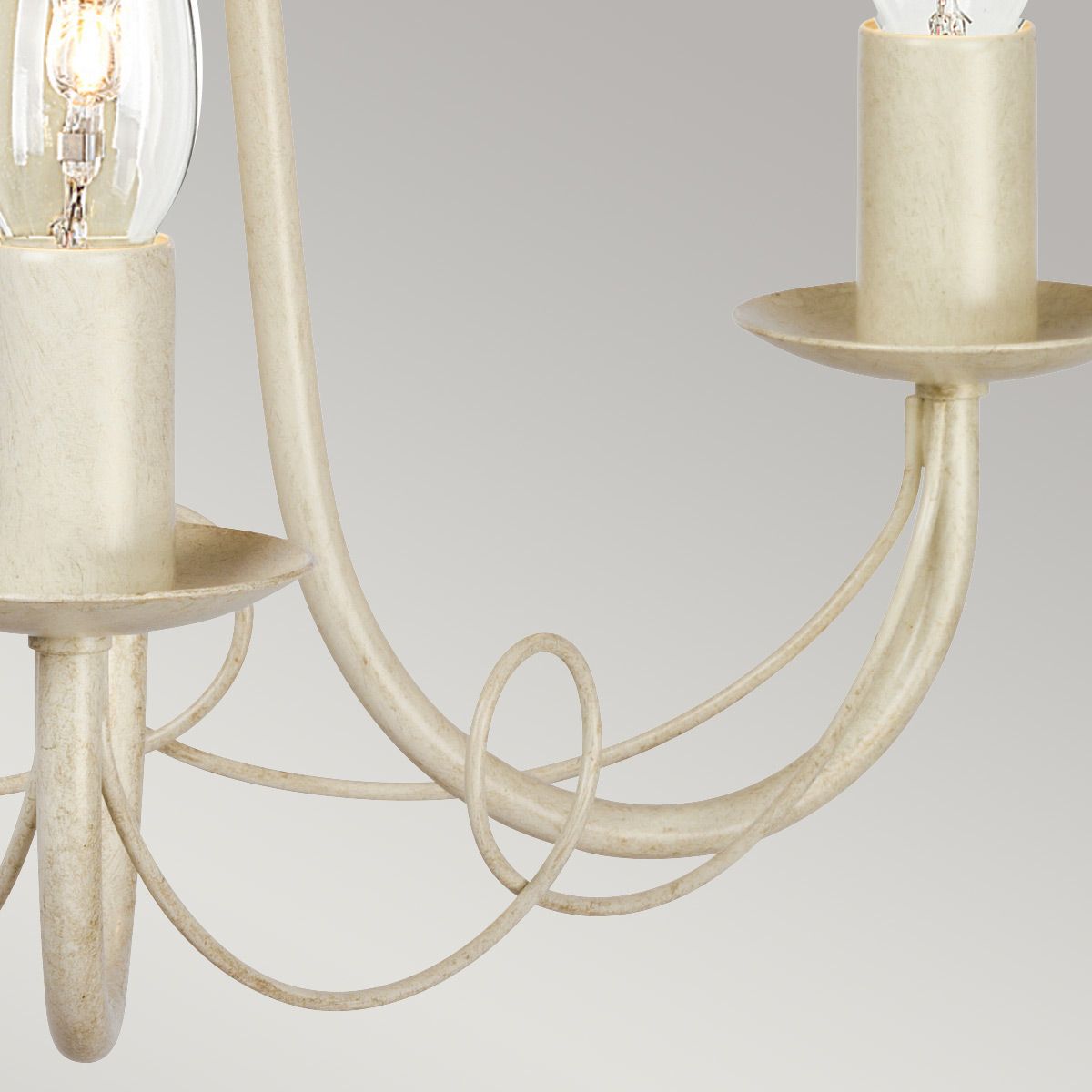 Minster 3 Light Chandelier - Ivory Gold - Comet Lighting