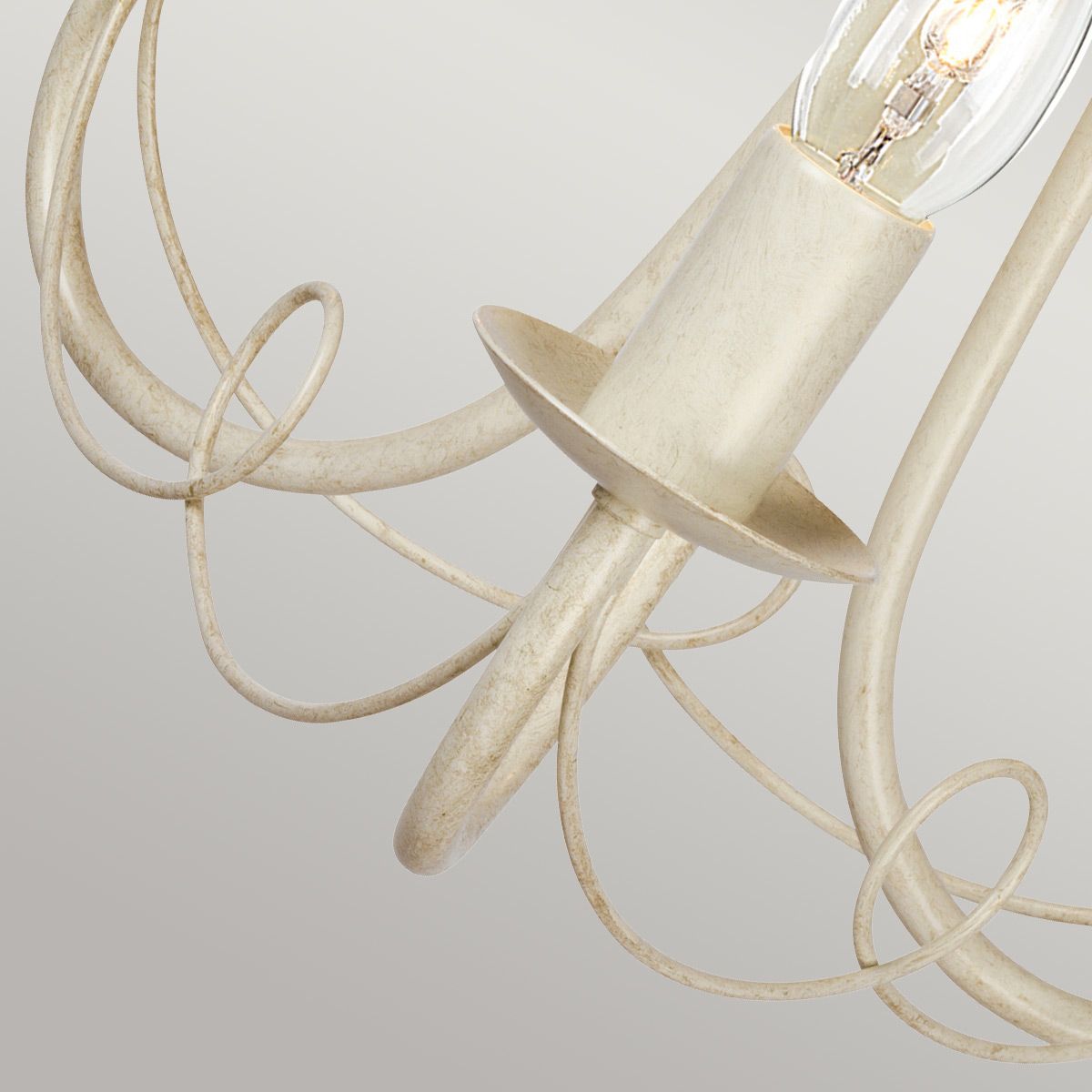 Minster 3 Light Chandelier - Ivory Gold - Comet Lighting