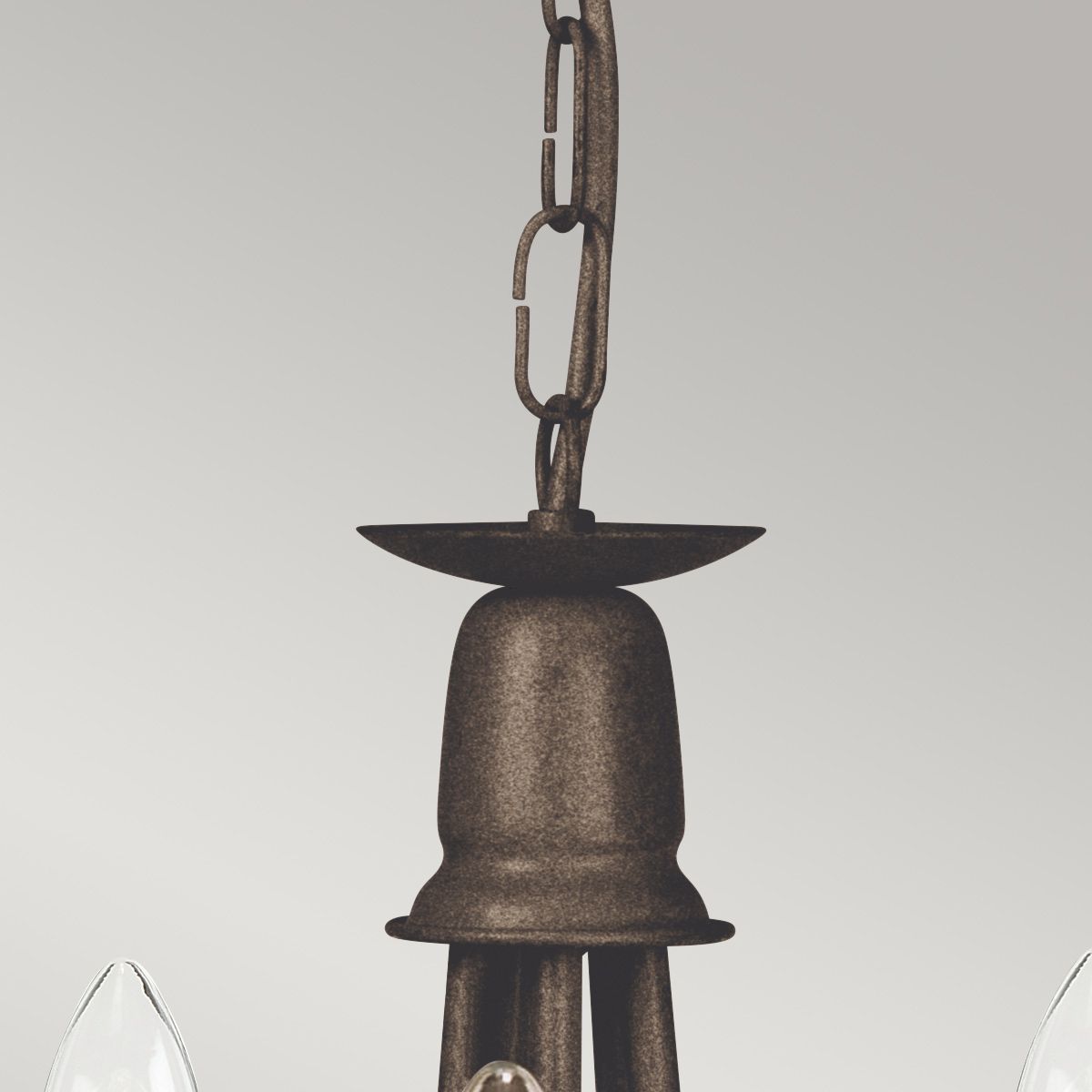 Minster 5 Light Chandelier - Black/Gold - Comet Lighting