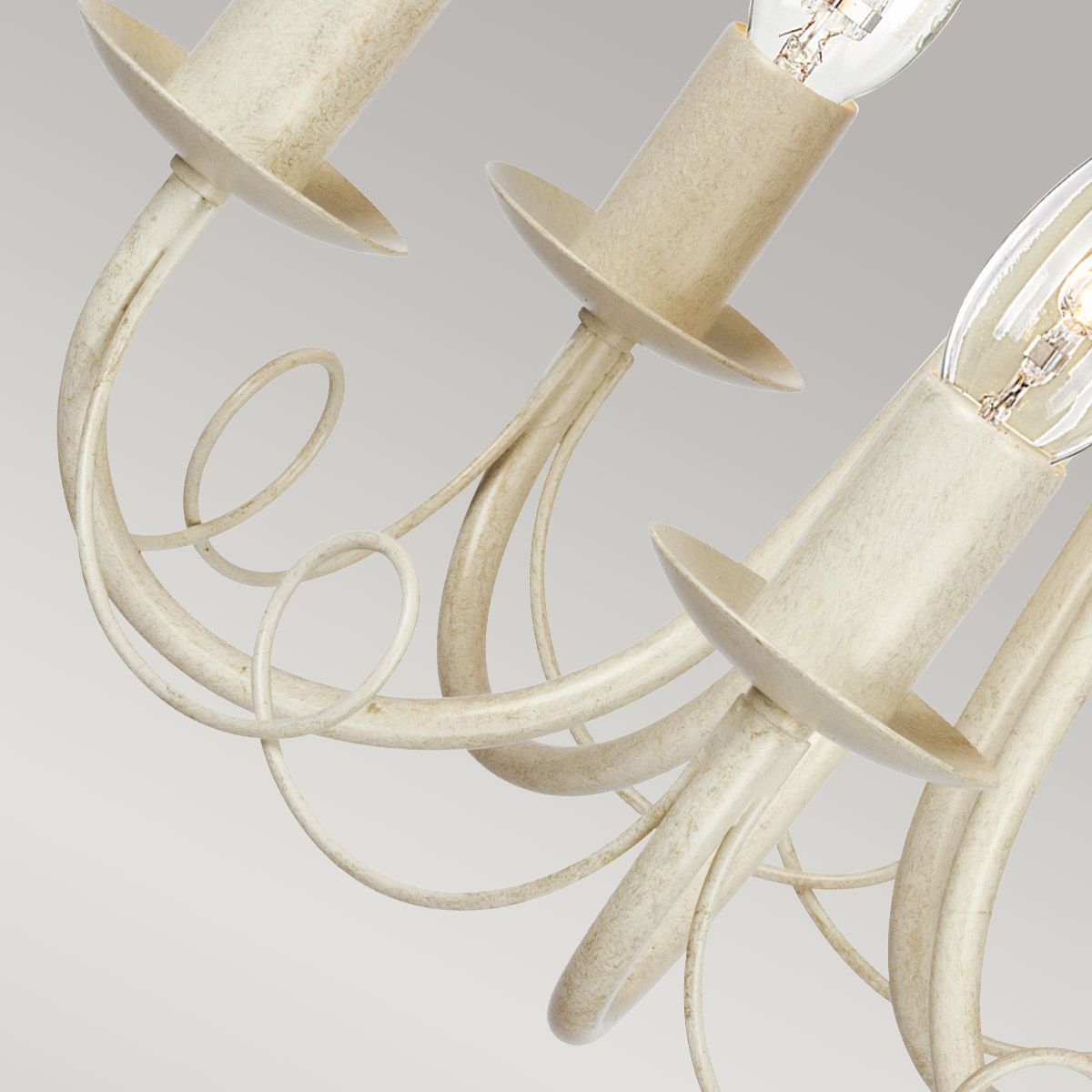 Minster 5 Light Chandelier - Ivory Gold - Comet Lighting