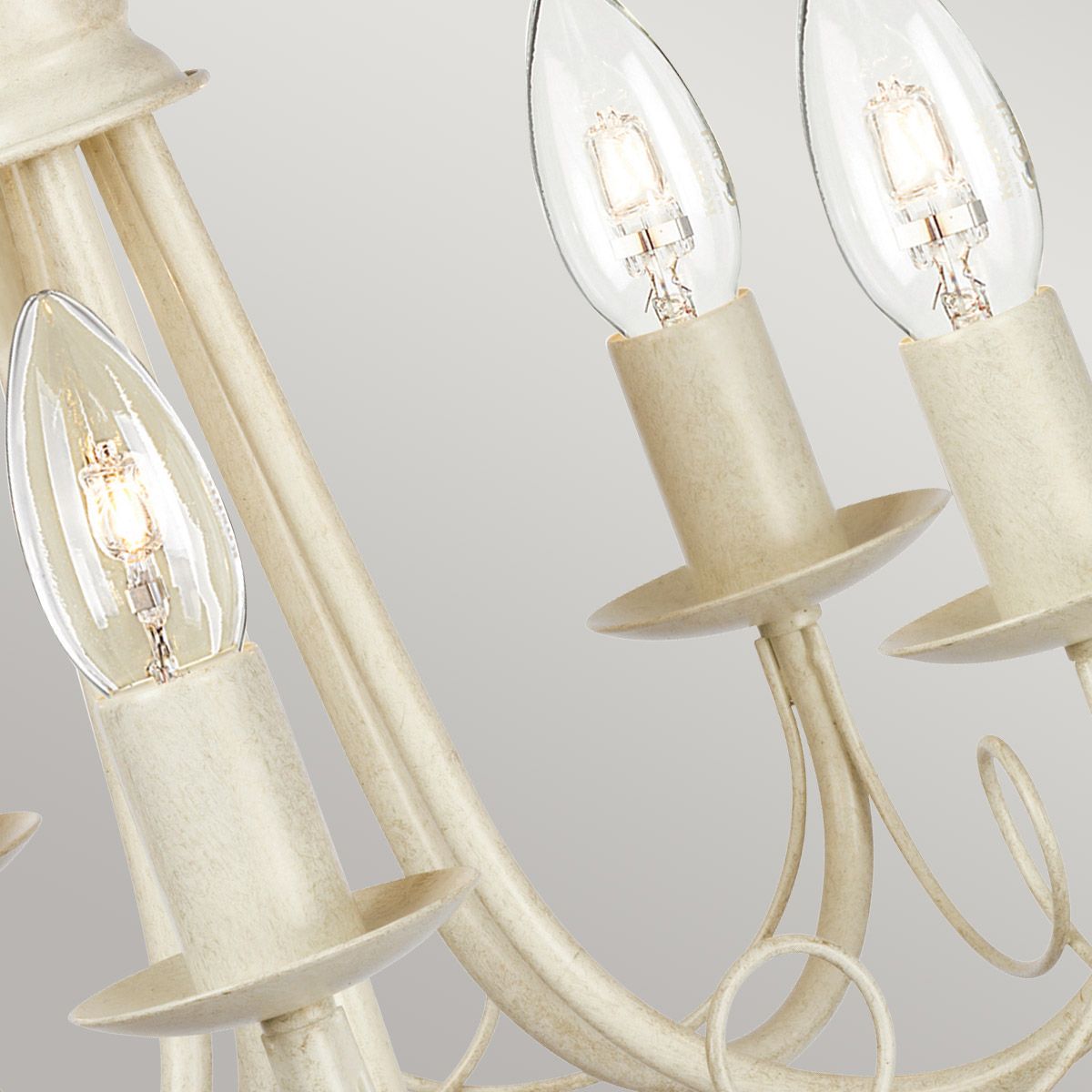 Minster 5 Light Chandelier - Ivory Gold - Comet Lighting