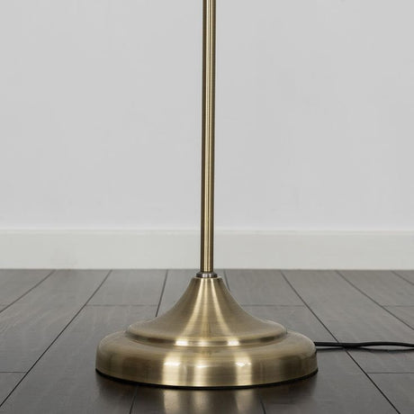 Corinthia Angled Floor Lamp Antique Brass