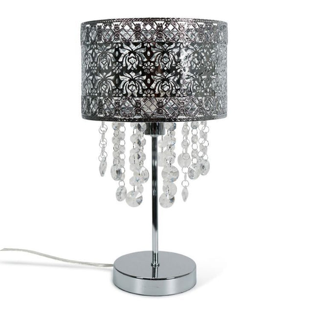 Enna Table Lamp In Chrome With Acrylic Droplets 