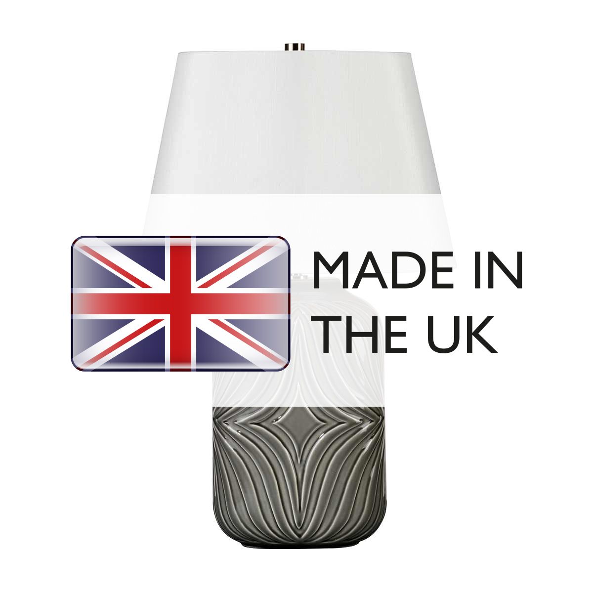 Muse 1 Light Table Lamp - Grey - Comet Lighting