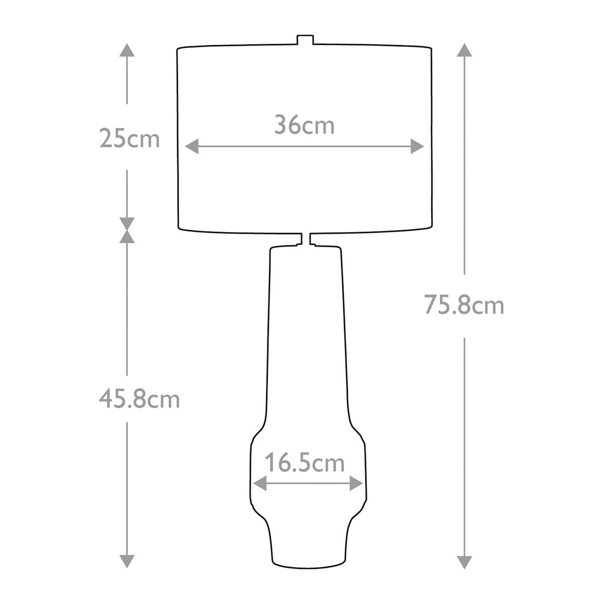 Muswell 1 Light Table Lamp - Comet Lighting