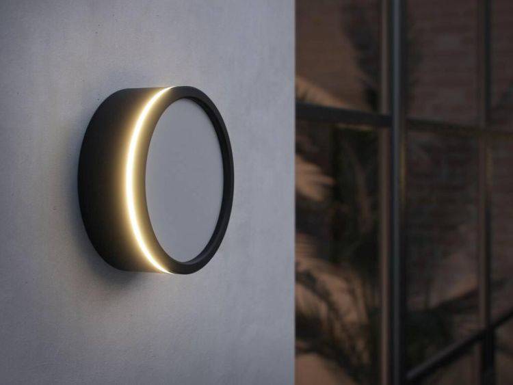 Nordlux Ava Outdoor Wall/Ceiling Light Black/Opal - Comet Lighting
