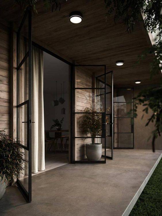 Nordlux Ava Outdoor Wall/Ceiling Light Black/Opal - Comet Lighting