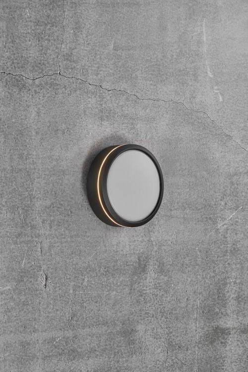 Nordlux Ava Outdoor Wall/Ceiling Light Black/Opal - Comet Lighting