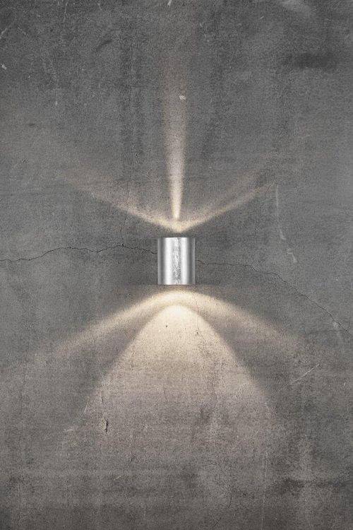 Nordlux Canto 2 Outdoor Wall Light Galvanised - Comet Lighting