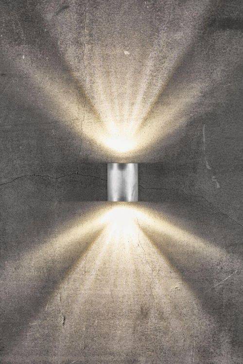 Nordlux Canto 2 Outdoor Wall Light Galvanised - Comet Lighting