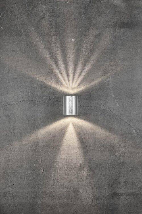 Nordlux Canto 2 Outdoor Wall Light Galvanised - Comet Lighting