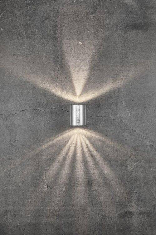 Nordlux Canto 2 Outdoor Wall Light Galvanised - Comet Lighting