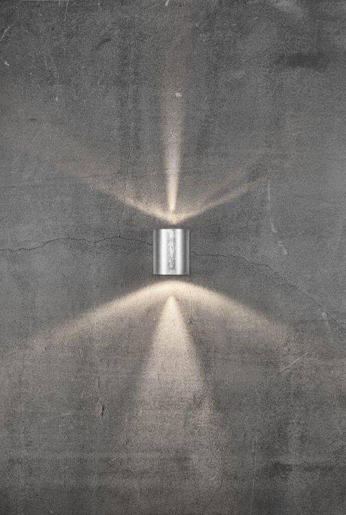 Nordlux Canto 2 Outdoor Wall Light Galvanised - Comet Lighting