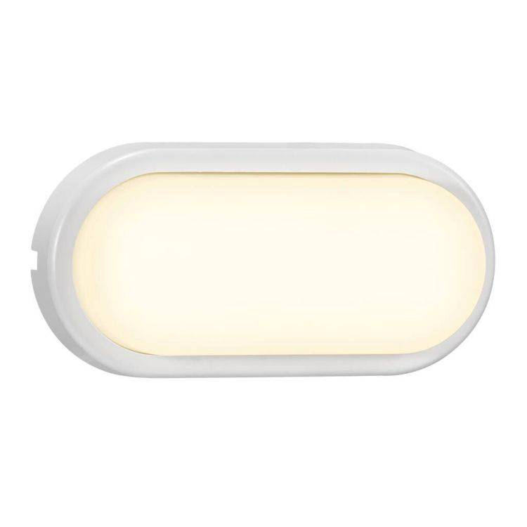 Nordlux Cuba Bright Outdoor Oval Wall Light White/Opal - Comet Lighting