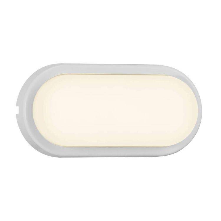 Nordlux Cuba Bright Outdoor Oval Wall Light White/Opal - Comet Lighting