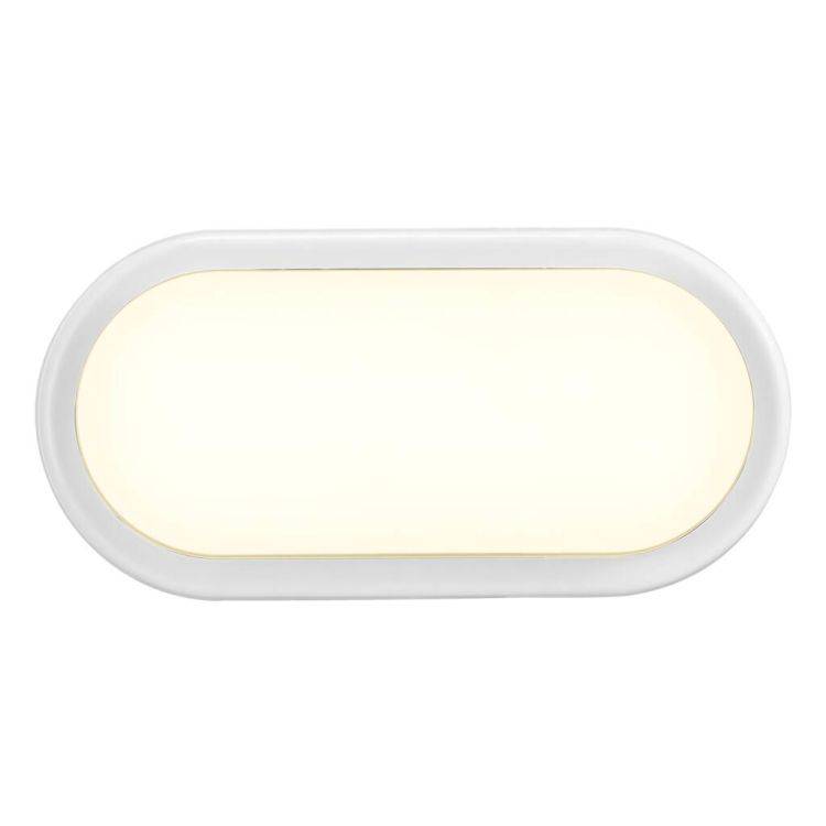 Nordlux Cuba Bright Outdoor Oval Wall Light White/Opal - Comet Lighting