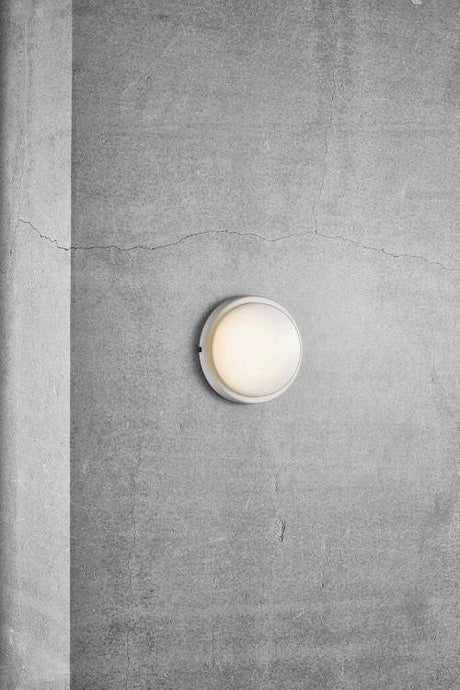 Nordlux Cuba Energy Outdoor Round Wall Light White/Opal - Comet Lighting