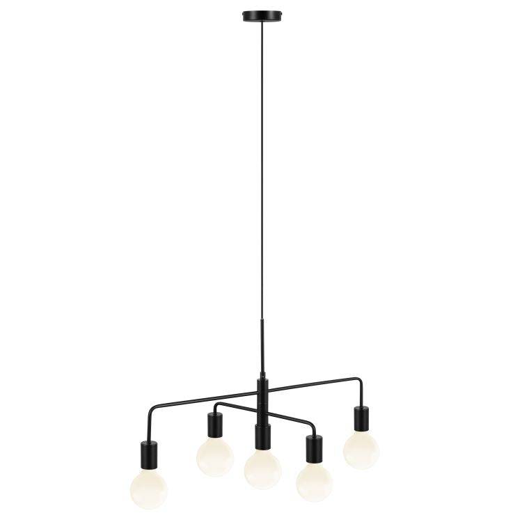 Nordlux Gloom 5-Spot Chandelier Black - Comet Lighting
