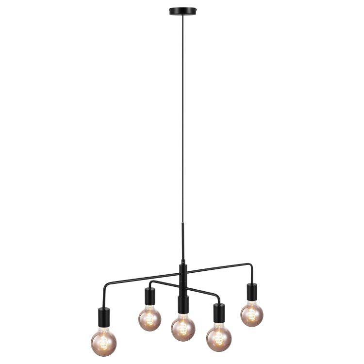 Nordlux Gloom 5-Spot Chandelier Black - Comet Lighting