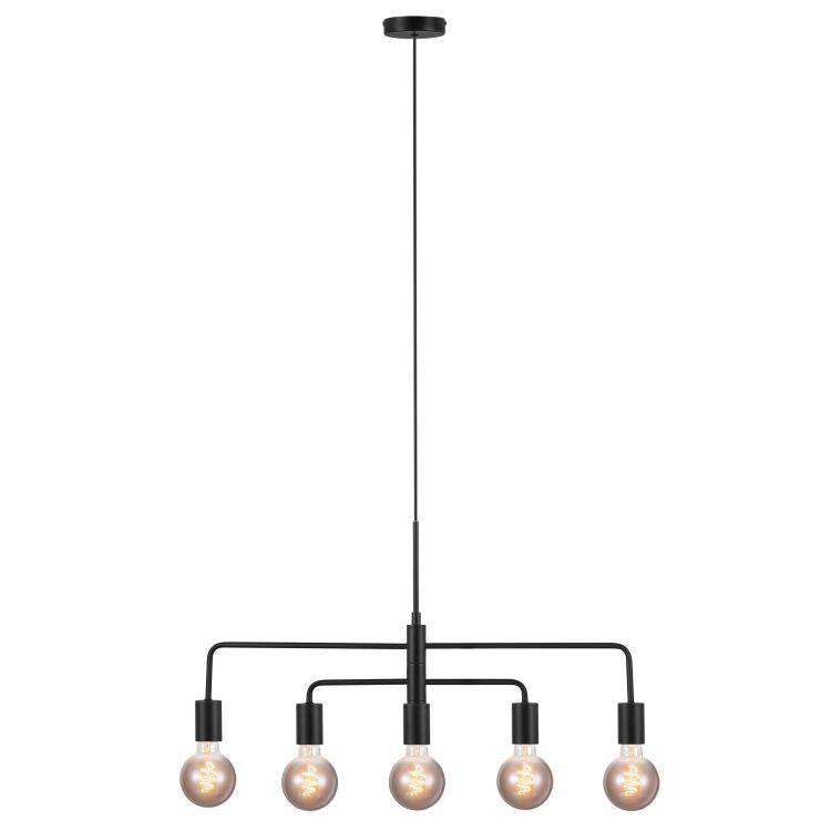 Nordlux Gloom 5-Spot Chandelier Black - Comet Lighting