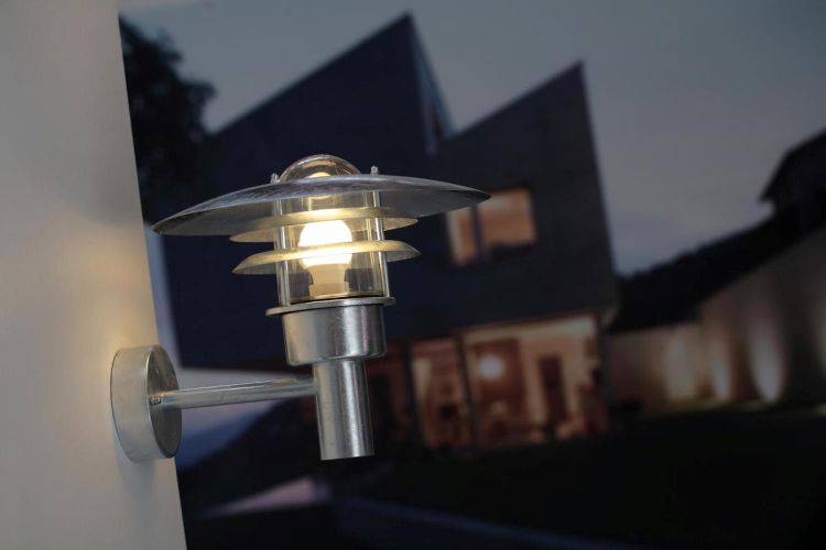 Nordlux Lønstrup 32 Outdoor Wall Light Galvanized - Comet Lighting