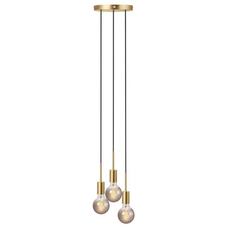 Nordlux Paco 3Lt Pendant Ceiling Light Brass - Comet Lighting
