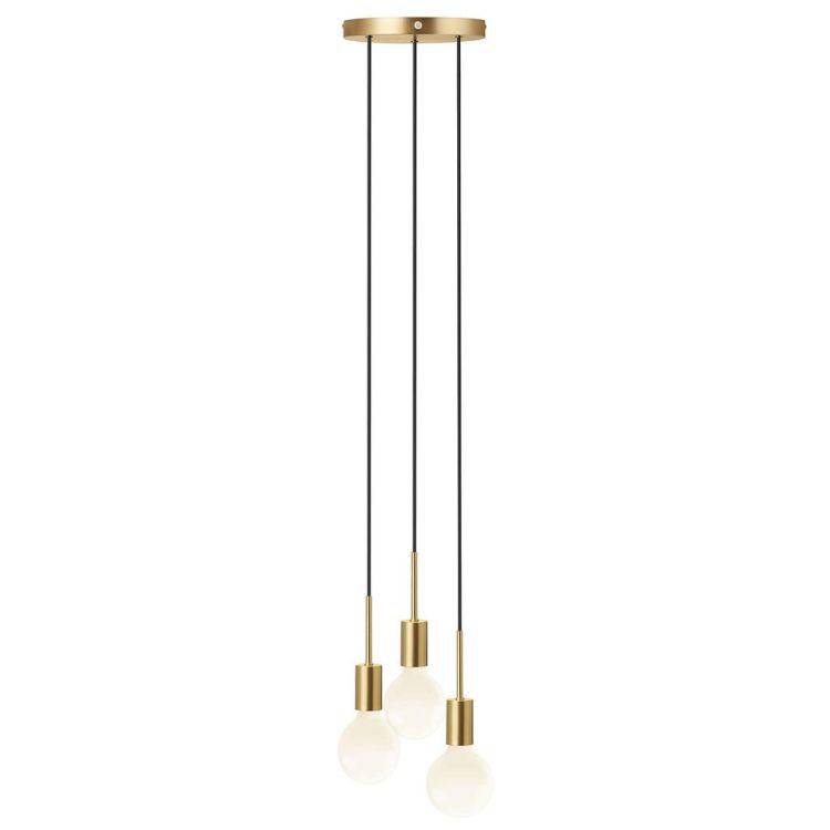 Nordlux Paco 3Lt Pendant Ceiling Light Brass - Comet Lighting
