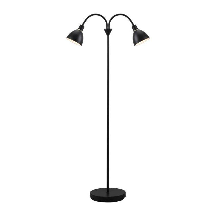 Nordlux Ray Floor Lamp 2-Light Black - Comet Lighting