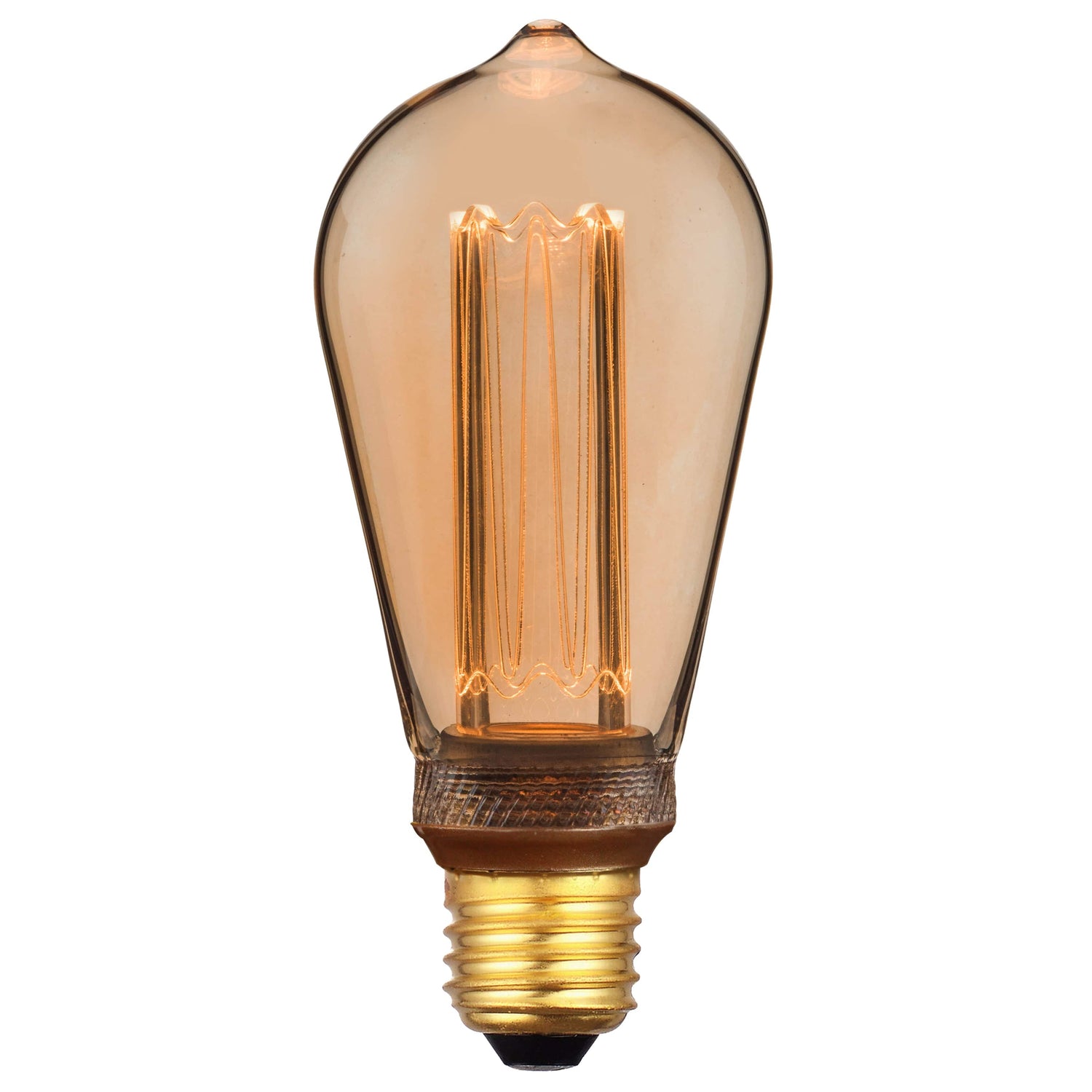 Deco E27 | ST64 Retro | Dim | 1800 Kelvin | 120 Lumen | Light Bulb | Gold colour - Comet Lighting