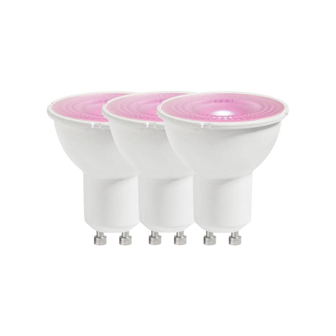 Smart GU10 | 3-pack | PAR16 Colour | 2200-6500 Kelvin | 380 Lumen | Light Bulb | Clear - Comet Lighting