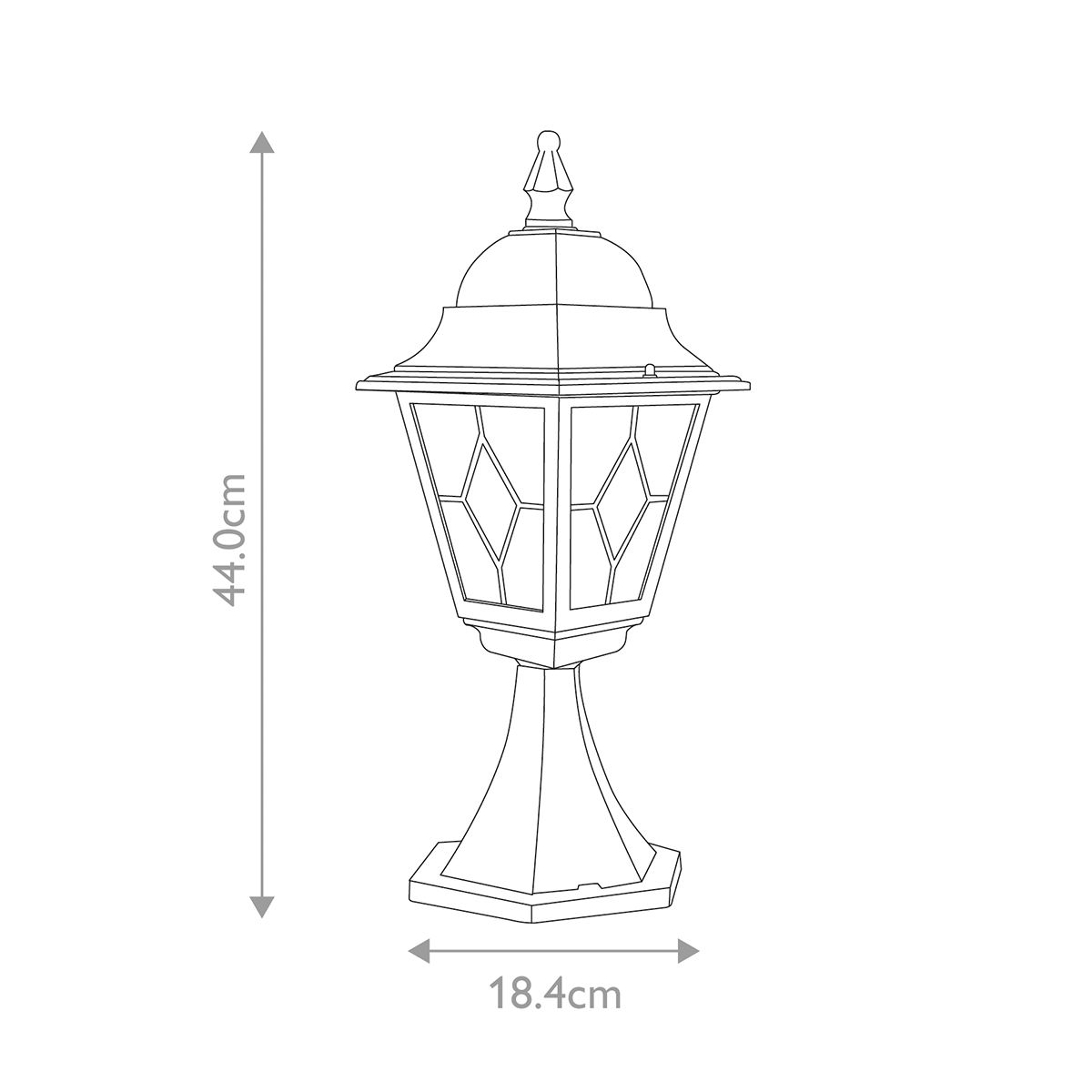 Norfolk 1 Light Pedestal Lantern - Comet Lighting