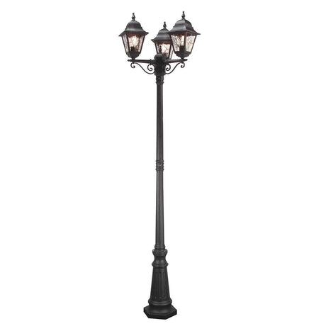 Norfolk Outdoor 3lt Lamp Post Black - Comet Lighting