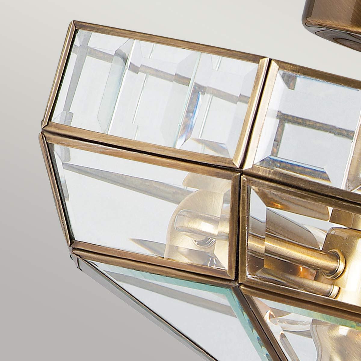 Old Park 2 Light Semi-Flush - Aged Bronze - Comet Lighting