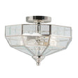 Old Park 2 Light Semi-Flush - Polished Nickel - Comet Lighting