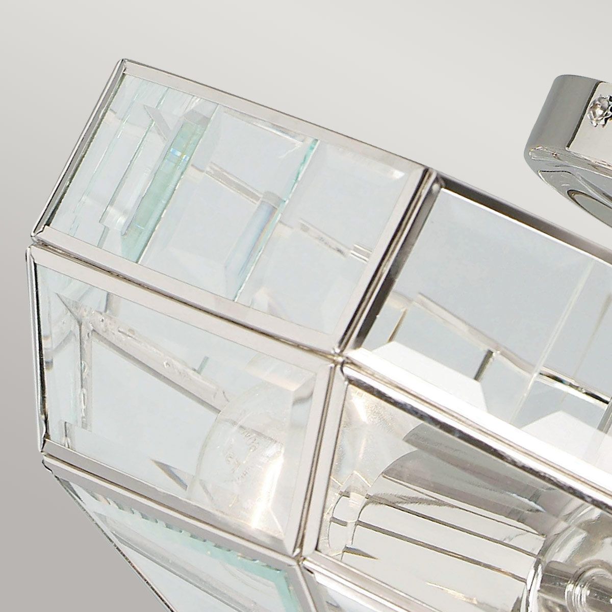 Old Park 2 Light Semi-Flush - Polished Nickel - Comet Lighting