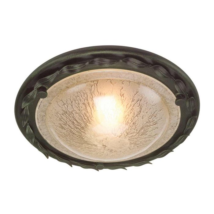 Olivia 1 Light Flush - Black/Gold - Comet Lighting
