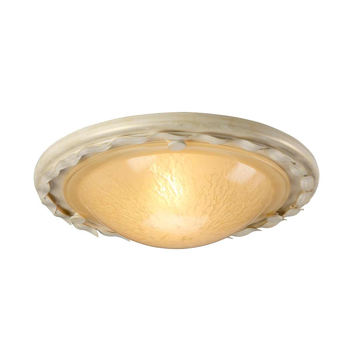 Olivia 1 Light Flush - Ivory/Gold - Comet Lighting