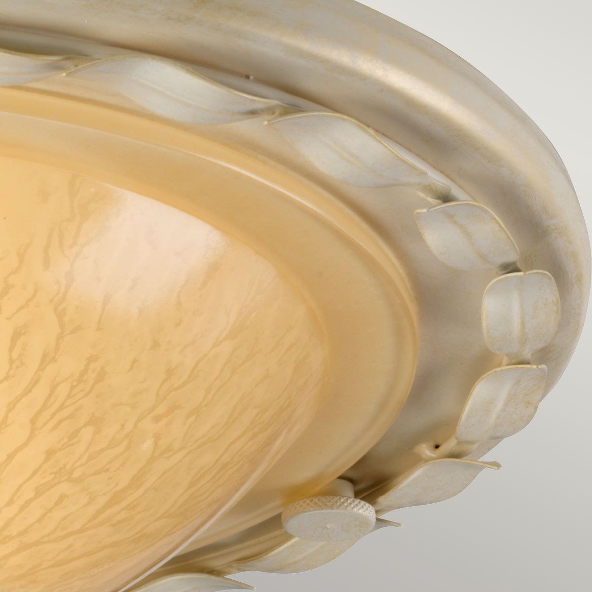 Olivia 1 Light Flush - Ivory/Gold - Comet Lighting