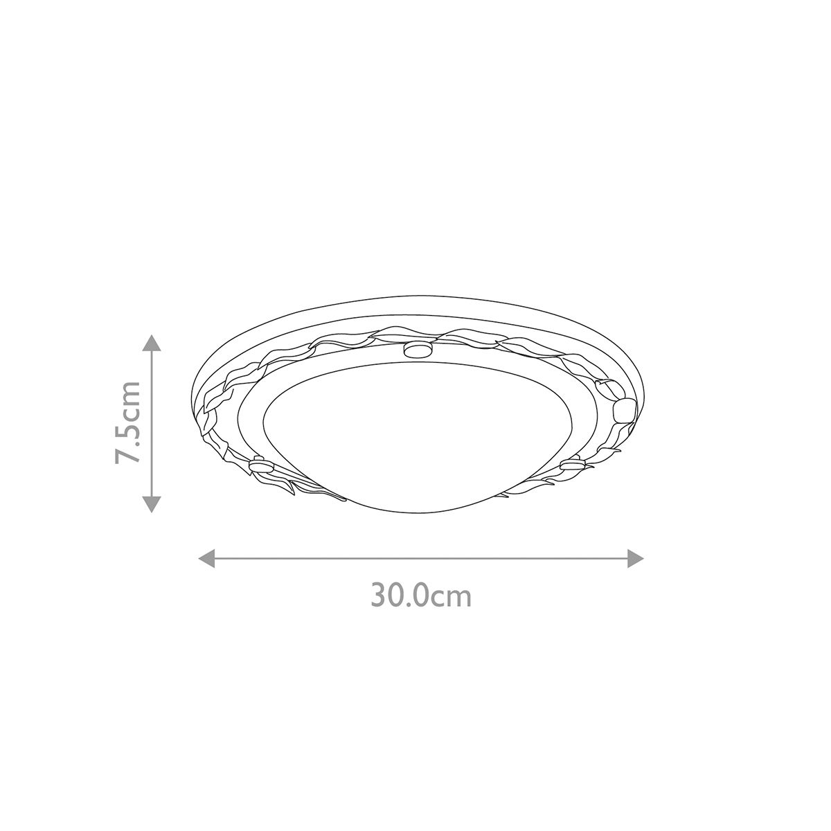Olivia 1 Light Flush - Ivory/Gold - Comet Lighting