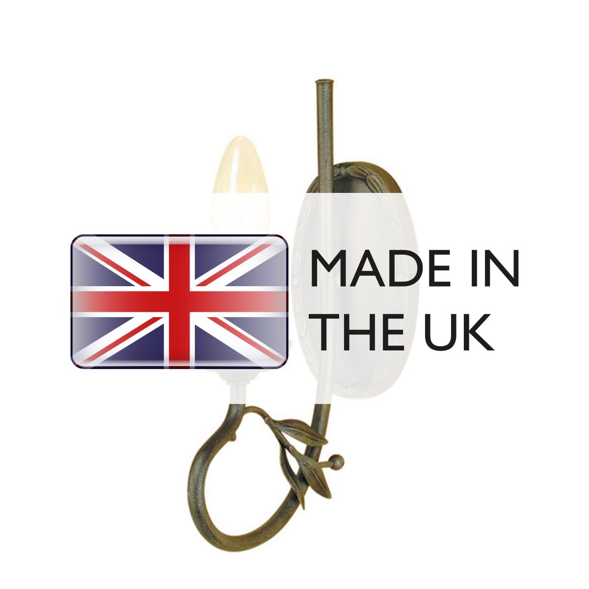 Olivia 1 Light Wall Light - Black/Gold - Comet Lighting