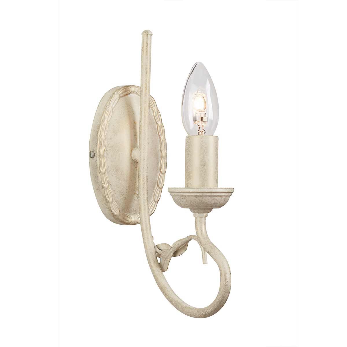 Olivia 1 Light Wall Light - Ivory/Gold - Comet Lighting