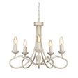 Olivia 5 Light Chandelier - Ivory/Gold - Comet Lighting