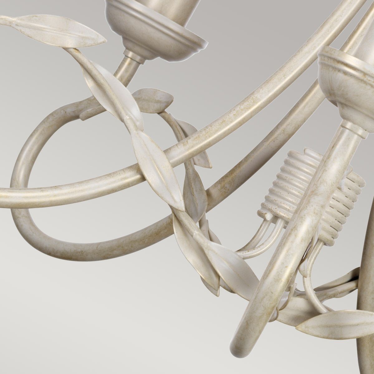 Olivia 5 Light Chandelier - Ivory/Gold - Comet Lighting