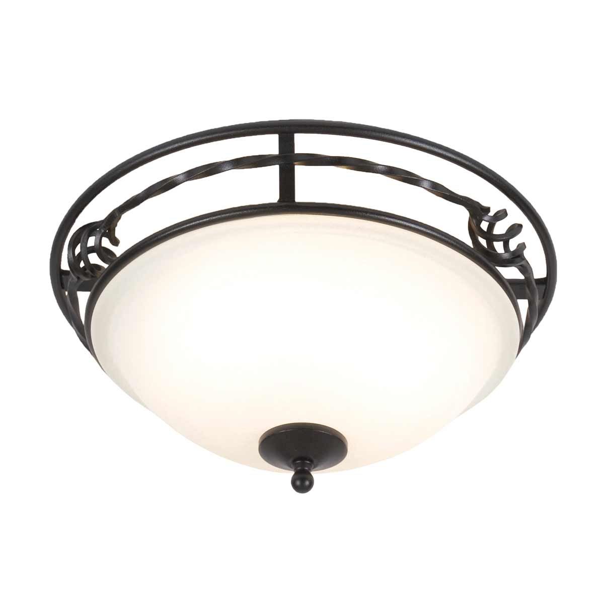 Pembroke 2 Light Flush Light Style A - Black - Comet Lighting