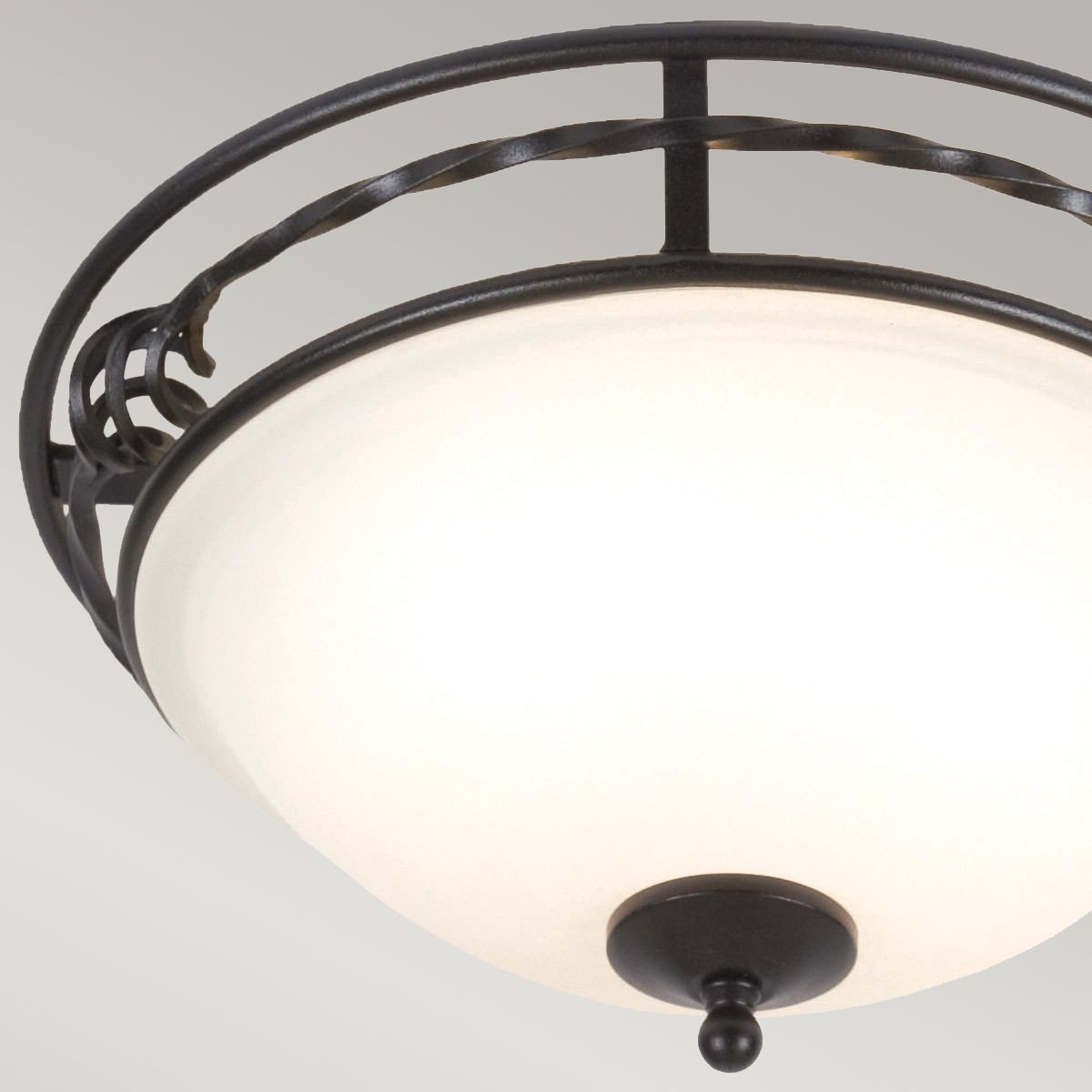 Pembroke 2 Light Flush Light Style A - Black - Comet Lighting