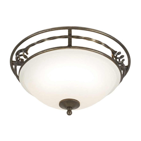 Pembroke 2 Light Flush Light Style A - Black/Gold - Comet Lighting