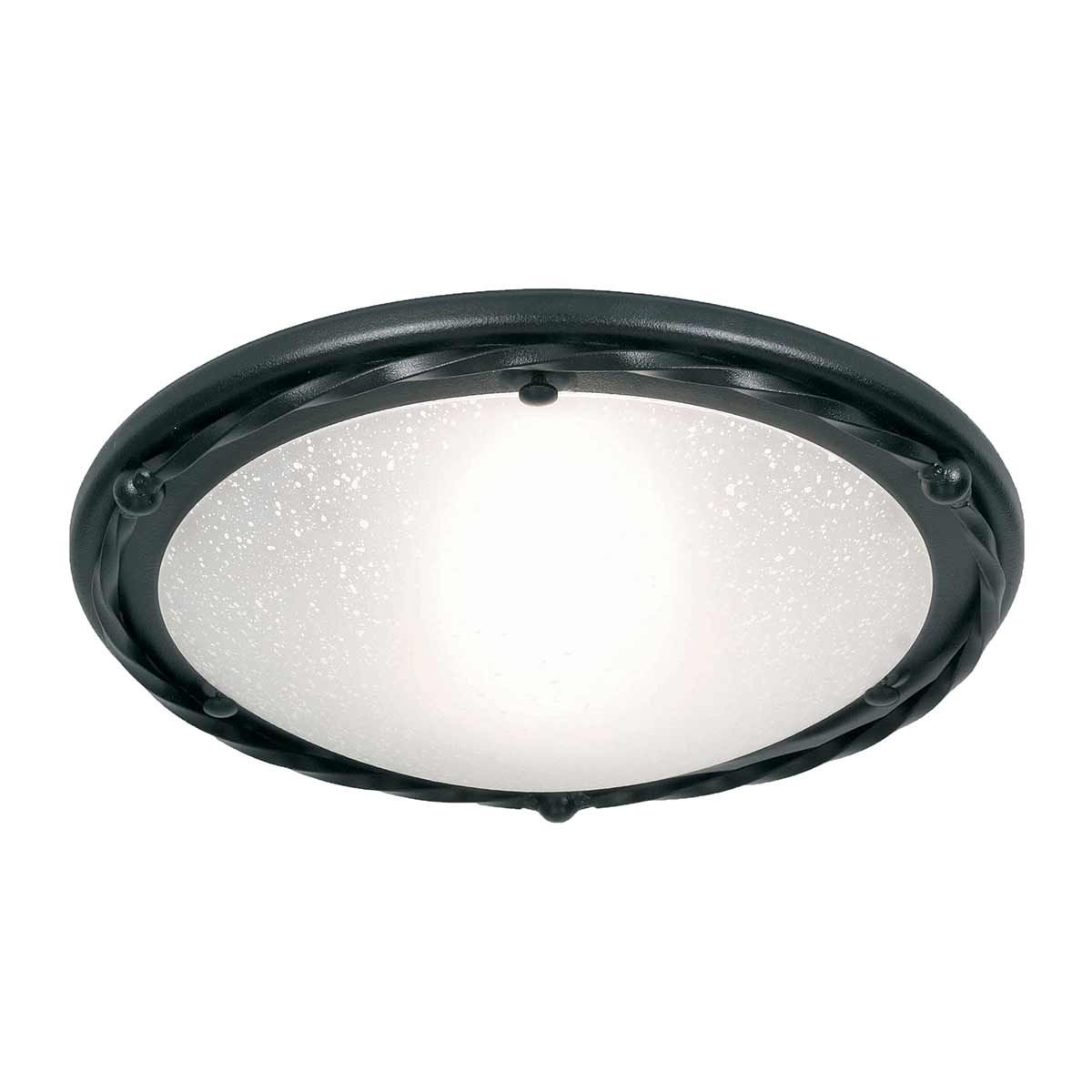 Pembroke 1 Light Flush Light Style B - Black - Comet Lighting