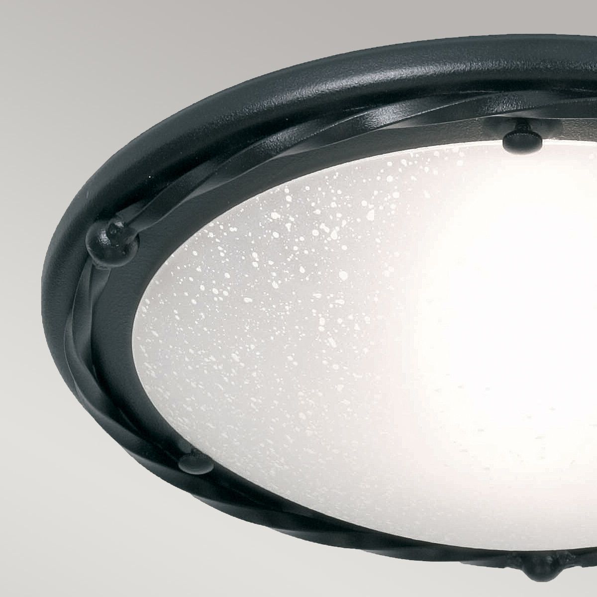 Pembroke 1 Light Flush Light Style B - Black - Comet Lighting